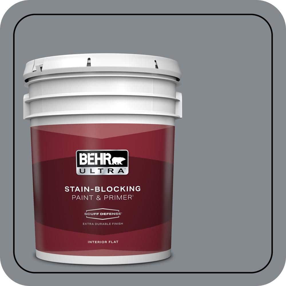 BEHR ULTRA 5 gal. #PPU26-21 Overcast Extra Durable Flat Interior Paint & Primer