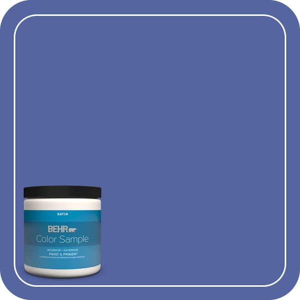 BEHR PREMIUM PLUS 8 oz. #T13-9 Electrify Satin Enamel Interior/Exterior Paint & Primer Color Sample (2)
