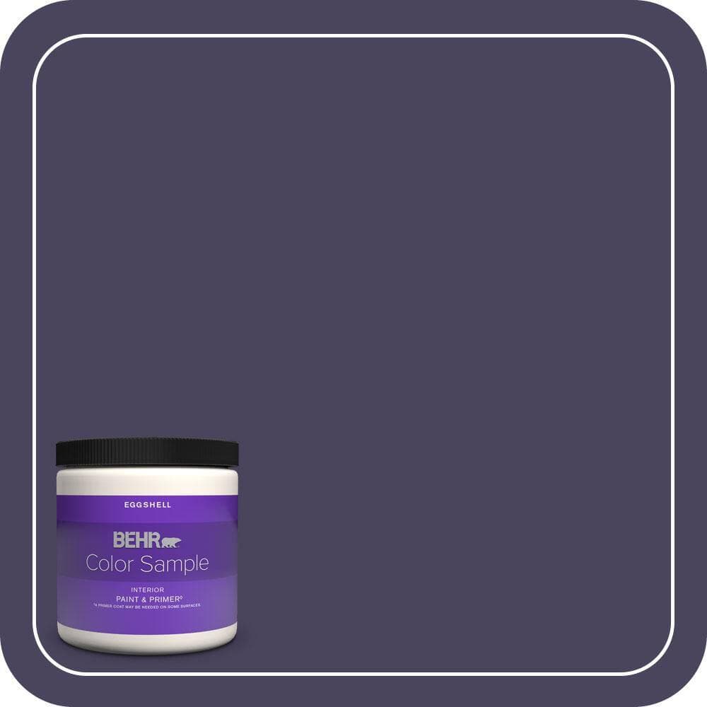 BEHR PREMIUM PLUS 8 oz. #S-H-640 Purple Blanket Eggshell Enamel Interior Paint & Primer Color Sample