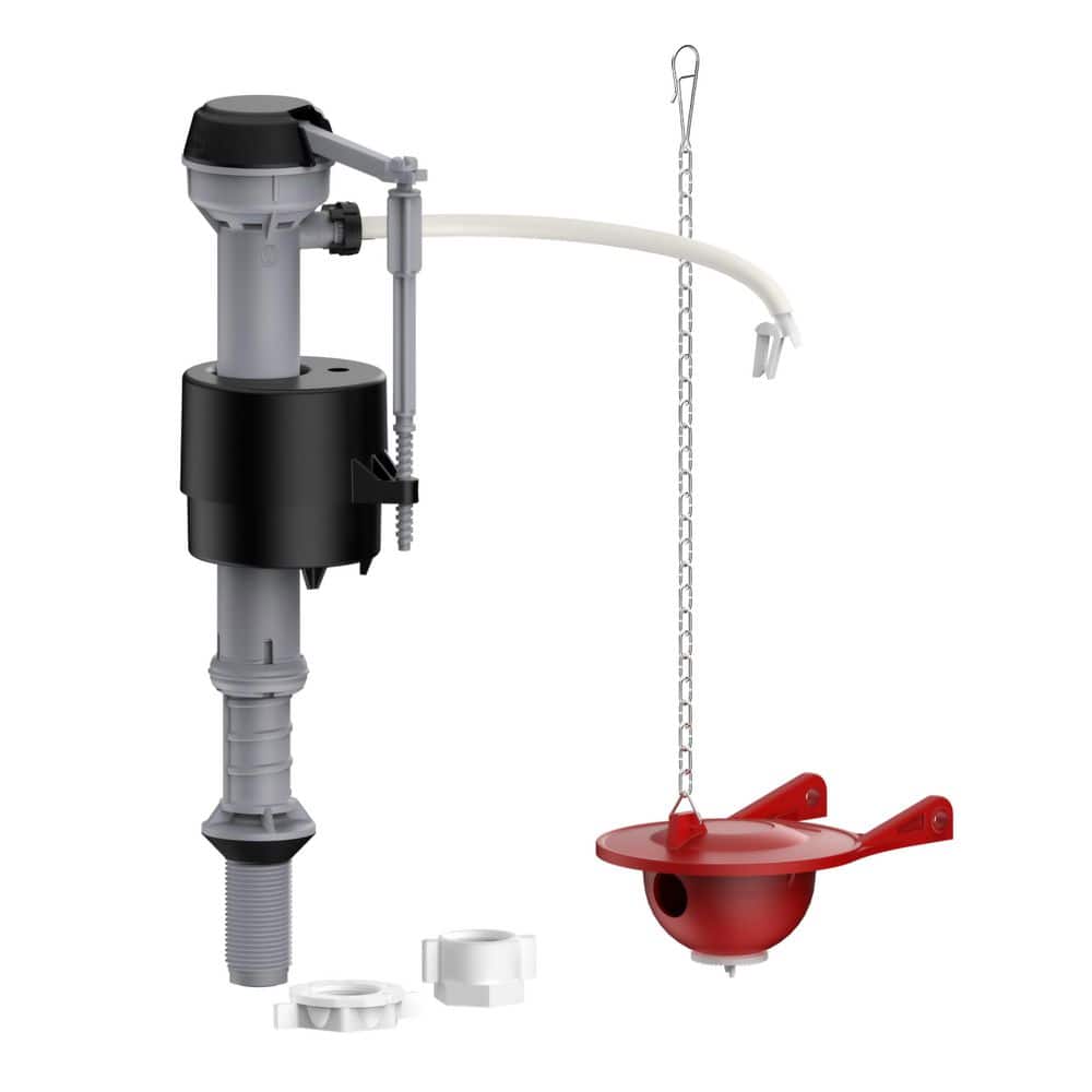 Everbilt Adjustable Toilet Fill Valve and 3 in. Flapper Repair Kit (1)