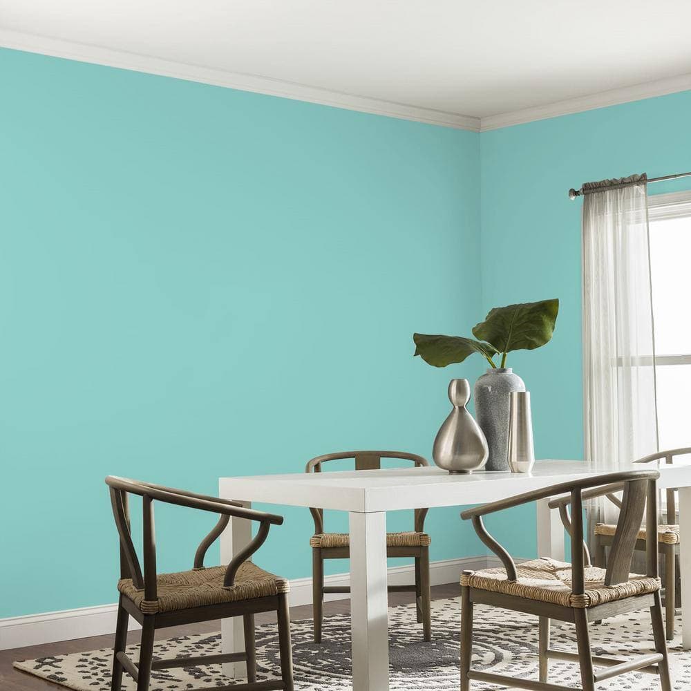 Glidden Premium 1 gal. PPG1231-4 Tropical Holiday Satin Interior Latex Paint (4)