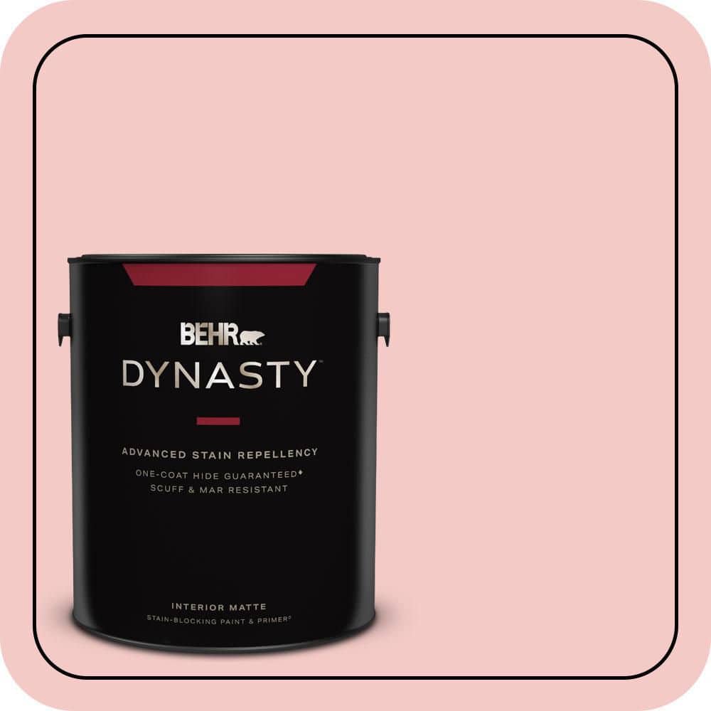 BEHR DYNASTY 1 gal. #T12-20 First Peach Matte Interior Stain-Blocking Paint & Primer