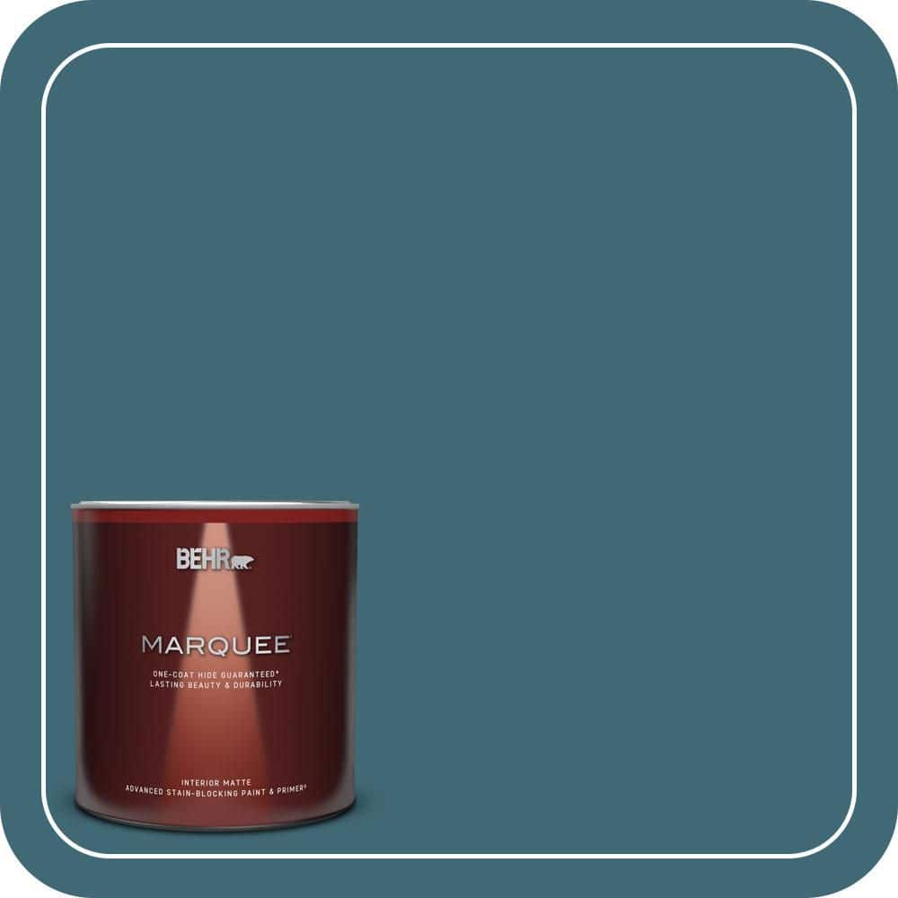 BEHR MARQUEE 1 qt. #PMD-45 Teal Mosaic Matte Interior Paint & Primer