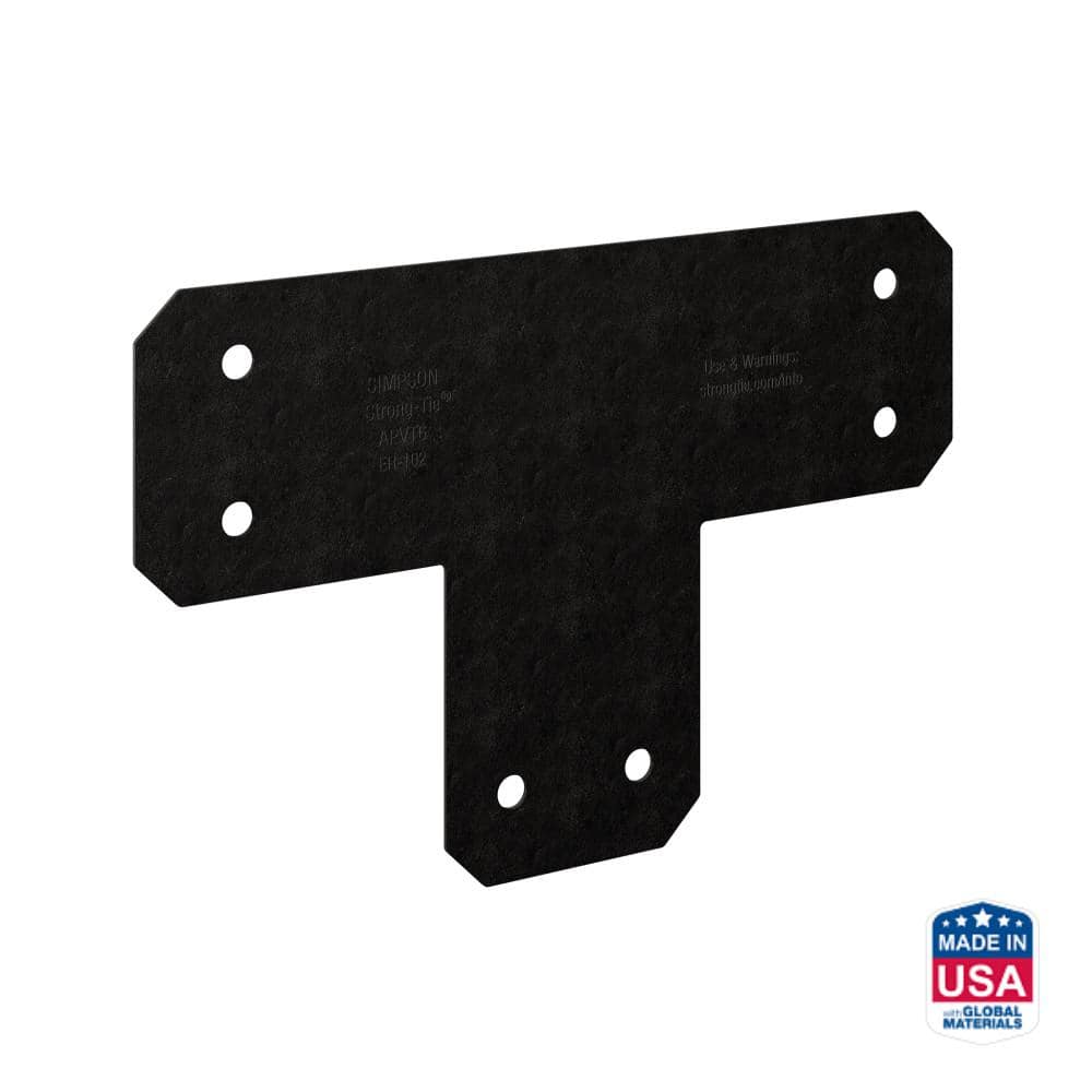 Simpson Strong-Tie Outdoor Accents Avant Collection ZMAX, Black Powder-Coated T Strap for 6x6 Lumber