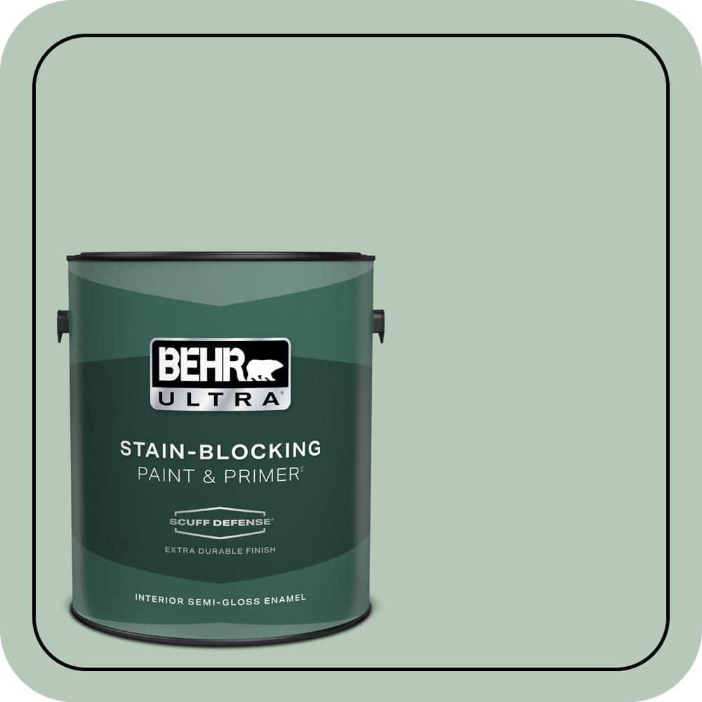 BEHR ULTRA 1 gal. #S410-3 Ponds Edge Extra Durable Semi-Gloss Enamel Interior Paint & Primer