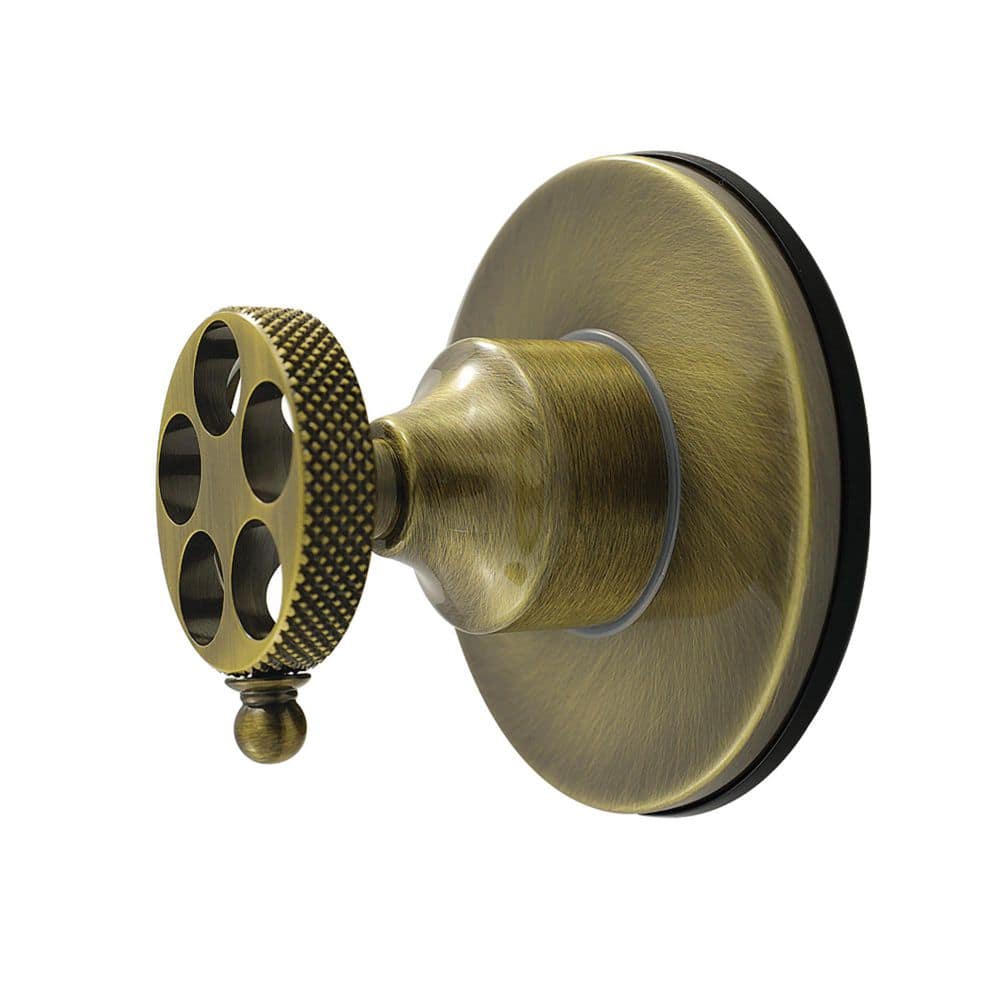 Kingston Brass Webb 3/4 in. Single-Handle 1-Hole Wall Mount 6-Way Diverter Valve with Trim Kit in Antique Brass (1)