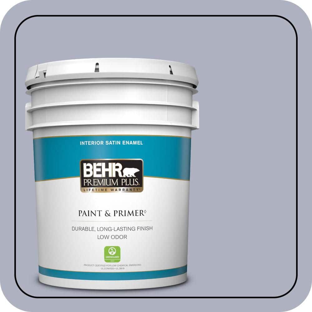 BEHR PREMIUM PLUS 5 gal. #S550-3 Chivalrous Satin Enamel Low Odor Interior Paint & Primer