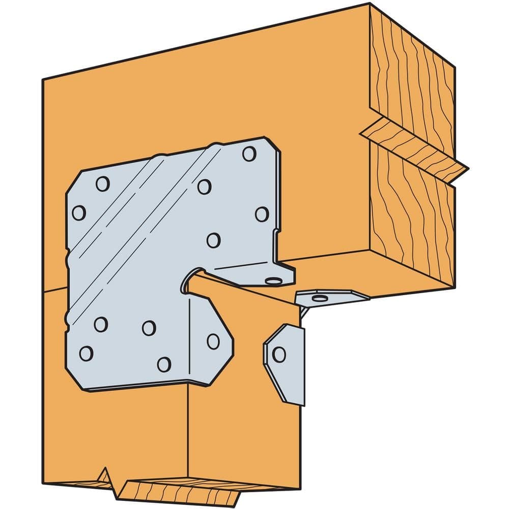 Simpson Strong-Tie LCE Galvanized End Post Cap for 4x Nominal Lumber (2)