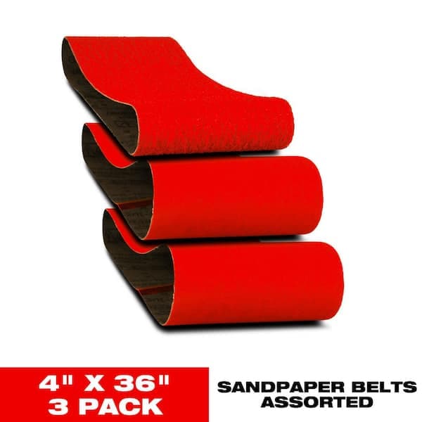 DIABLO 4 in. x 36 in. Assorted Sanding Belts (2)