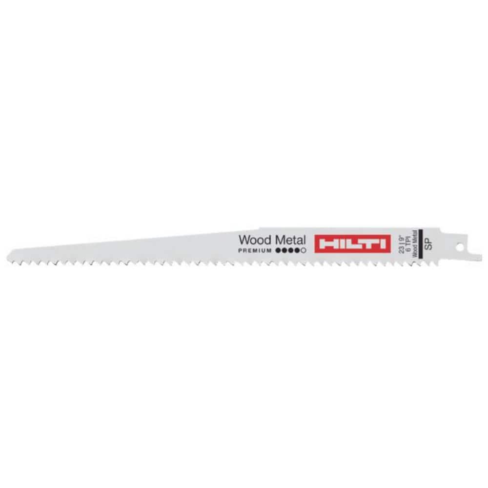 Hilti 9 in. x 18 Teeth per in. BiMetal Metal Cutting Reciprocating Saw Blade (5-Pack) (1)