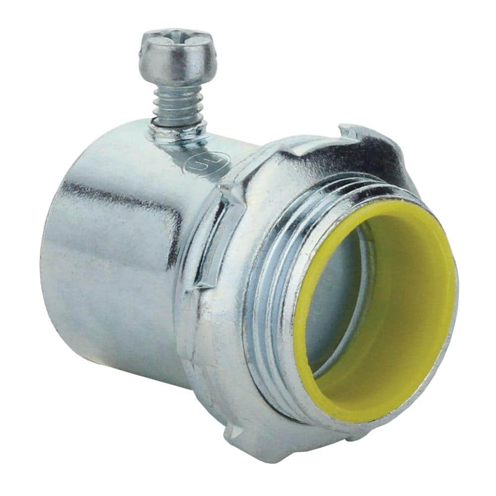 Commercial Electric 1-1/2 in. Electrical Metallic Tubing (EMT) Set-Screw Connector with Insulated Throat (1)