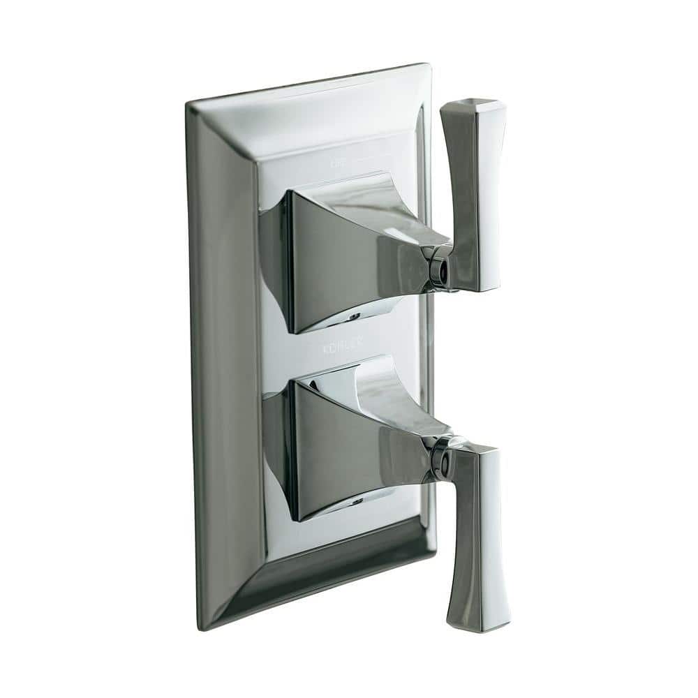 KOHLER Memoirs 2-Handle Stately Thermostatic Valve Trim Kit in Polished Chrome (Valve Not Included)