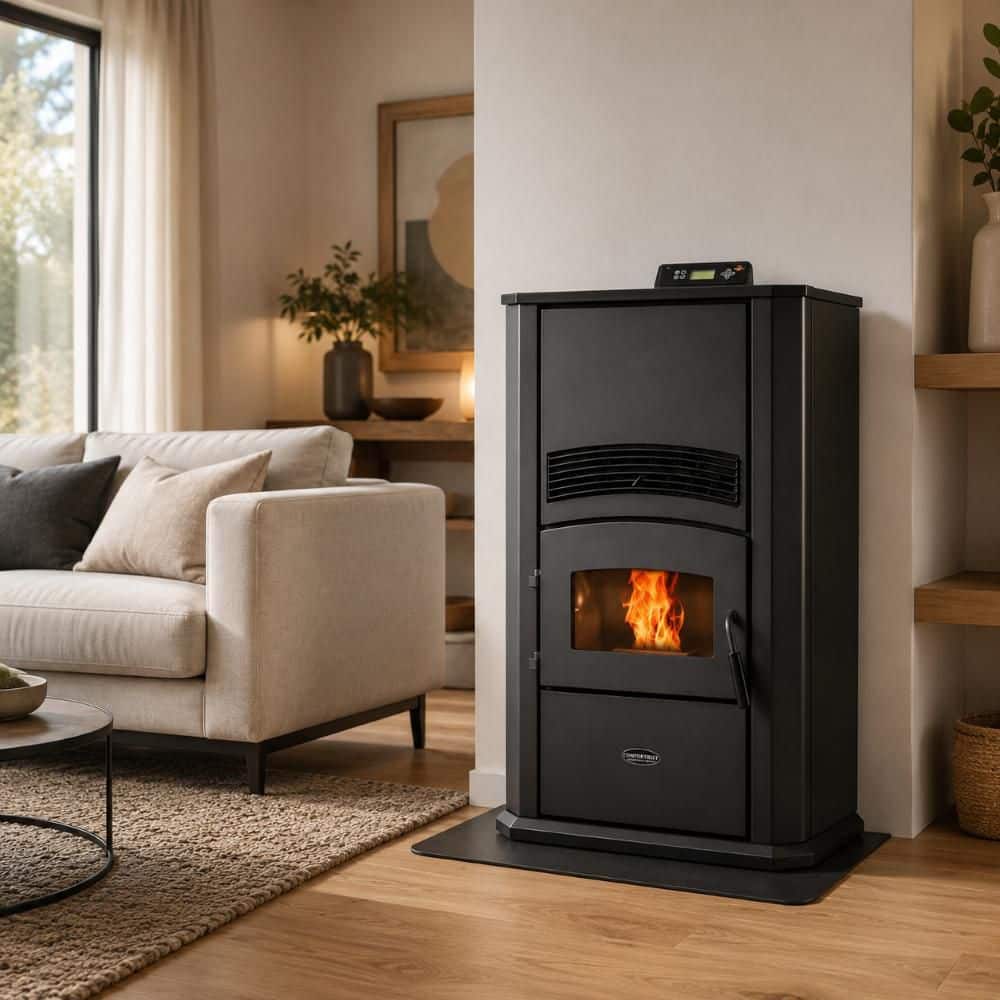 ComfortBilt 2,800 sq. ft.  Pellet Stove with a 120 lbs. Hopper in Black (3)