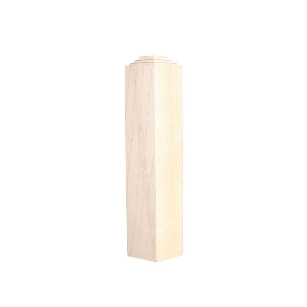 HOUSE OF FARA 1 in. D x 1 in. W x 6 in. L Unfinished Maple Inside Base Corner Block (1)