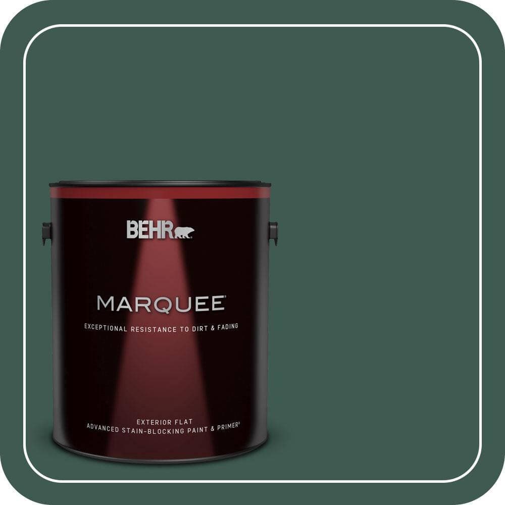 BEHR MARQUEE 1 gal. #PPF-02 Patio Green Flat Exterior Paint & Primer (1)