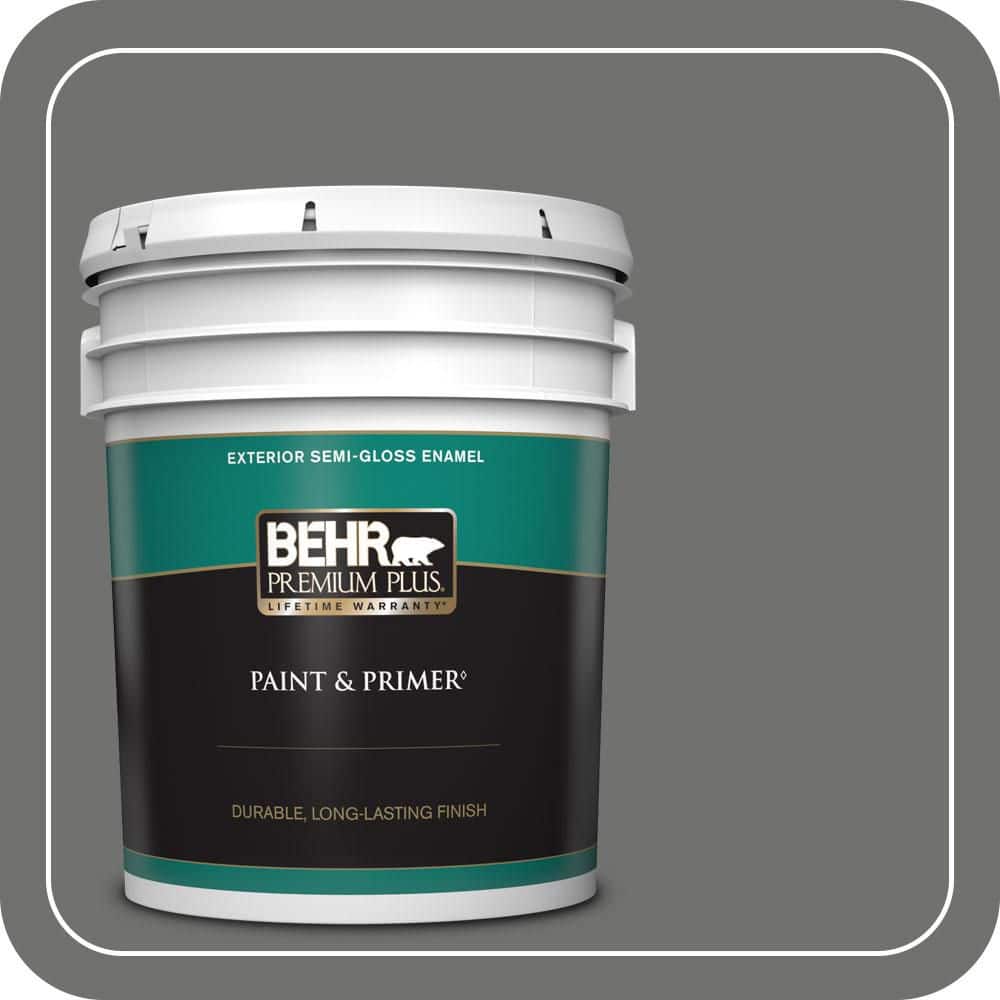 BEHR PREMIUM PLUS 5 gal. #MQ2-61 Magnet Semi-Gloss Enamel Exterior Paint & Primer