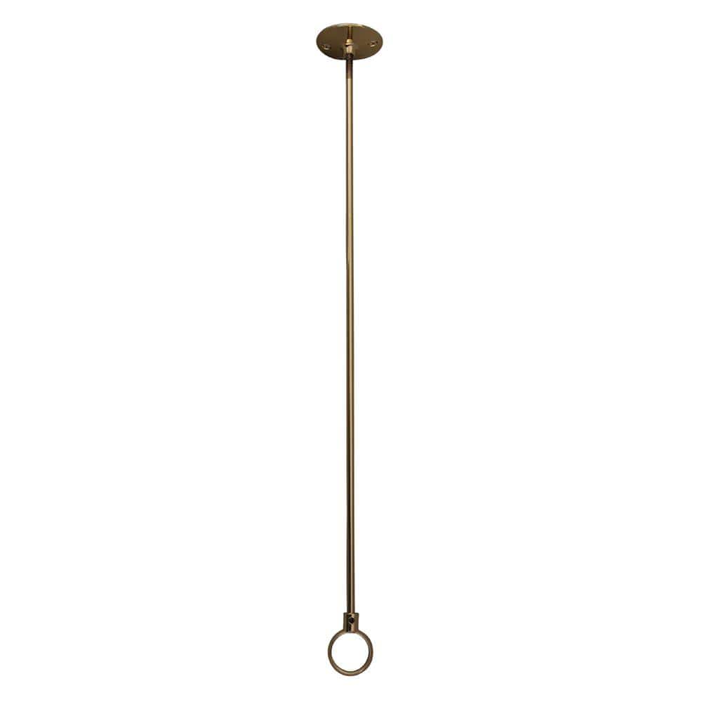 Barclay Products 42 in. Ceiling Support with Flange in Polished Brass
