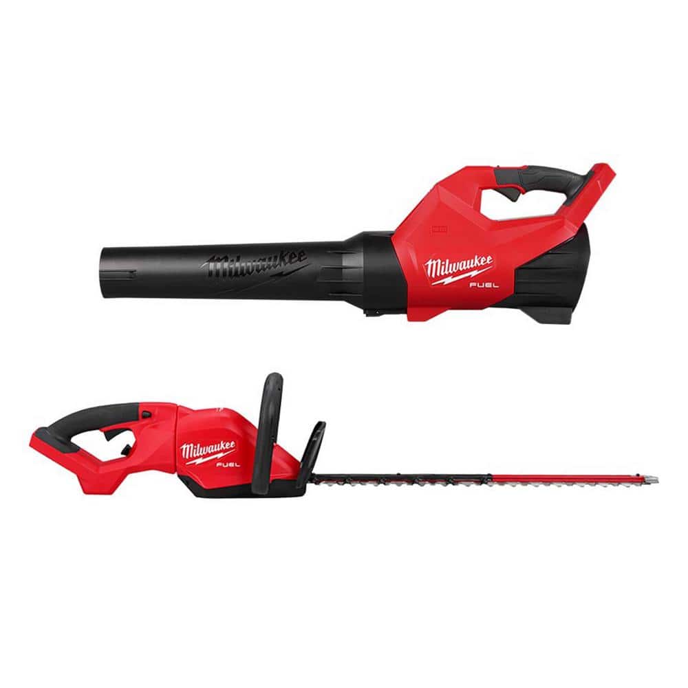 Milwaukee M18 FUEL 120 MPH 500 CFM 18V Brushless Cordless Battery Powered Handheld Blower w/ M18 24 in. Hedge Trimmer (2-Tool)