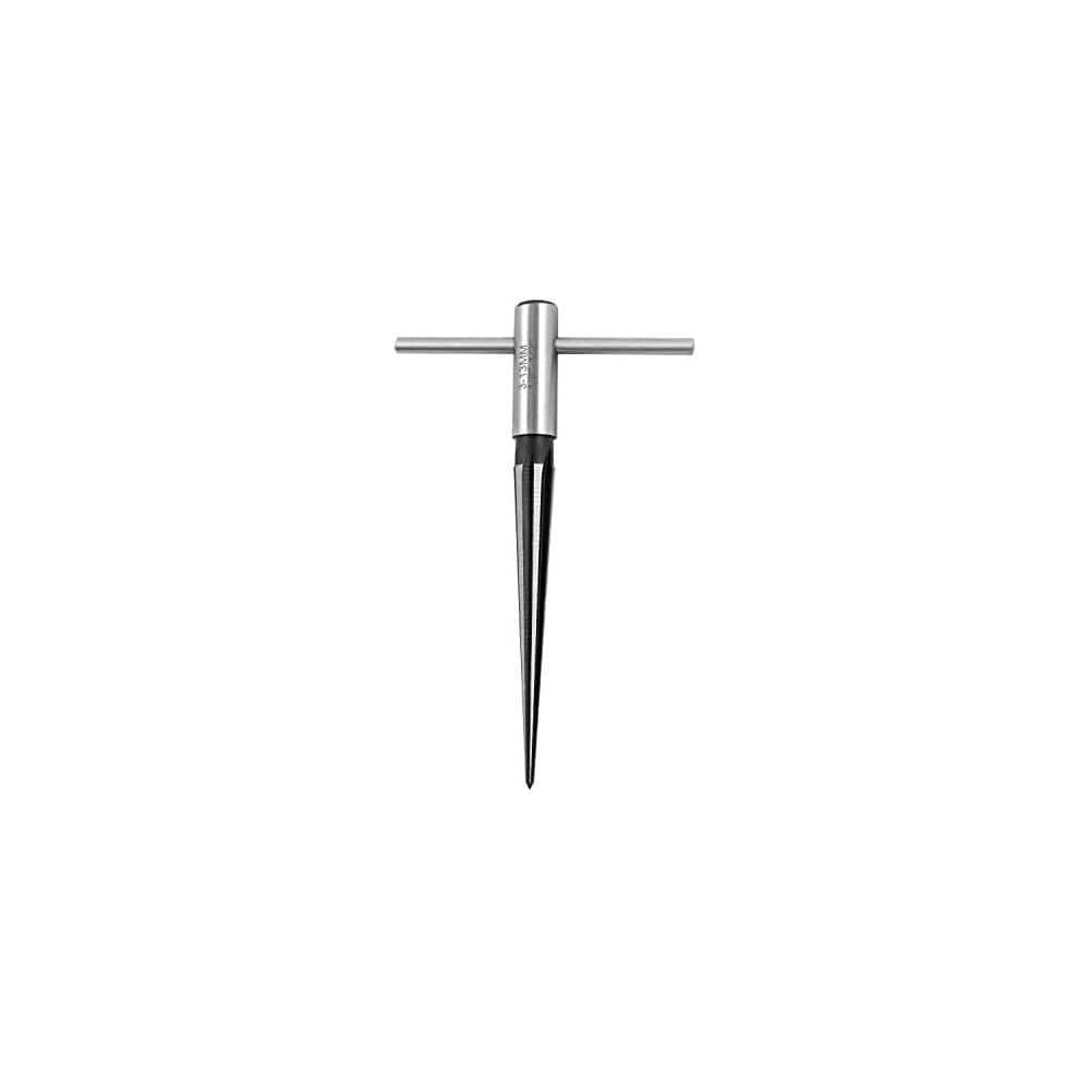 Unbranded 1/8-1/2 Steel Tapered Straight Flute Handle Reamer with Removable T-Handle for Wood Plastic Metal (1-Pack) (2)
