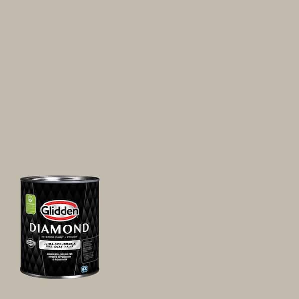 Glidden Diamond 1 qt. PPG1000-2 Rocky Road Semi-Gloss Interior Paint with Primer (2)