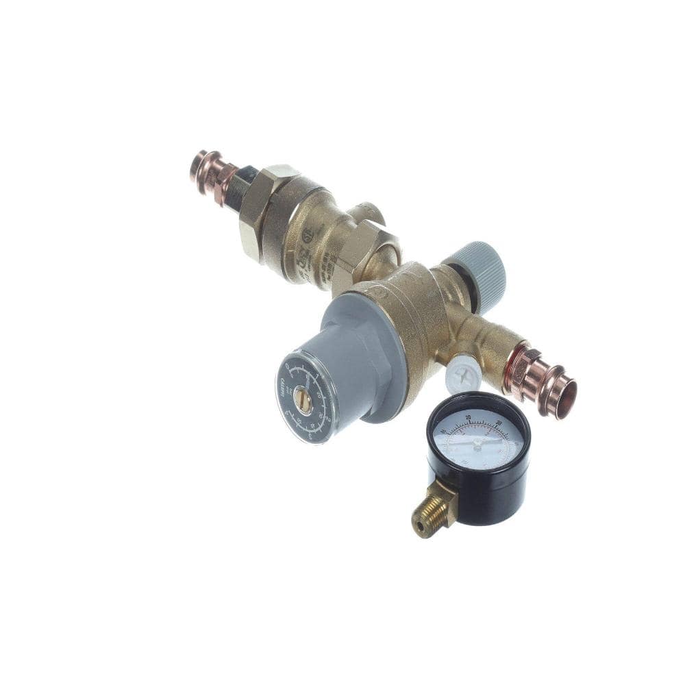 Caleffi Automatic Filling Valve Pressure Gauge & Backflow Preventer Pre-Set 1/2" Inside Npt Union Inlet X 573016A