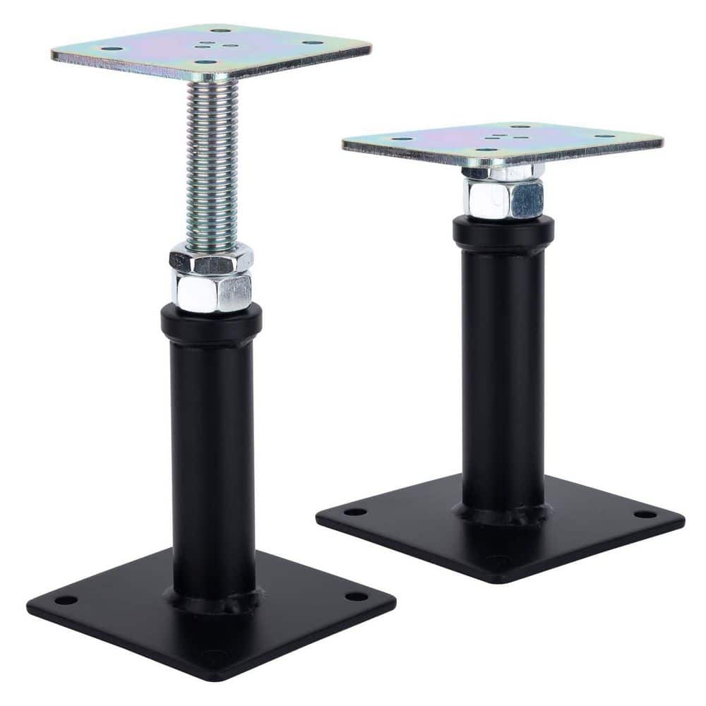 xinyoec 2-Pack 6 in. - 9 in. Floor Jack Post, Adjust Supports, Lift Supports, Mini Screw Jack, Floor Straightener (1)