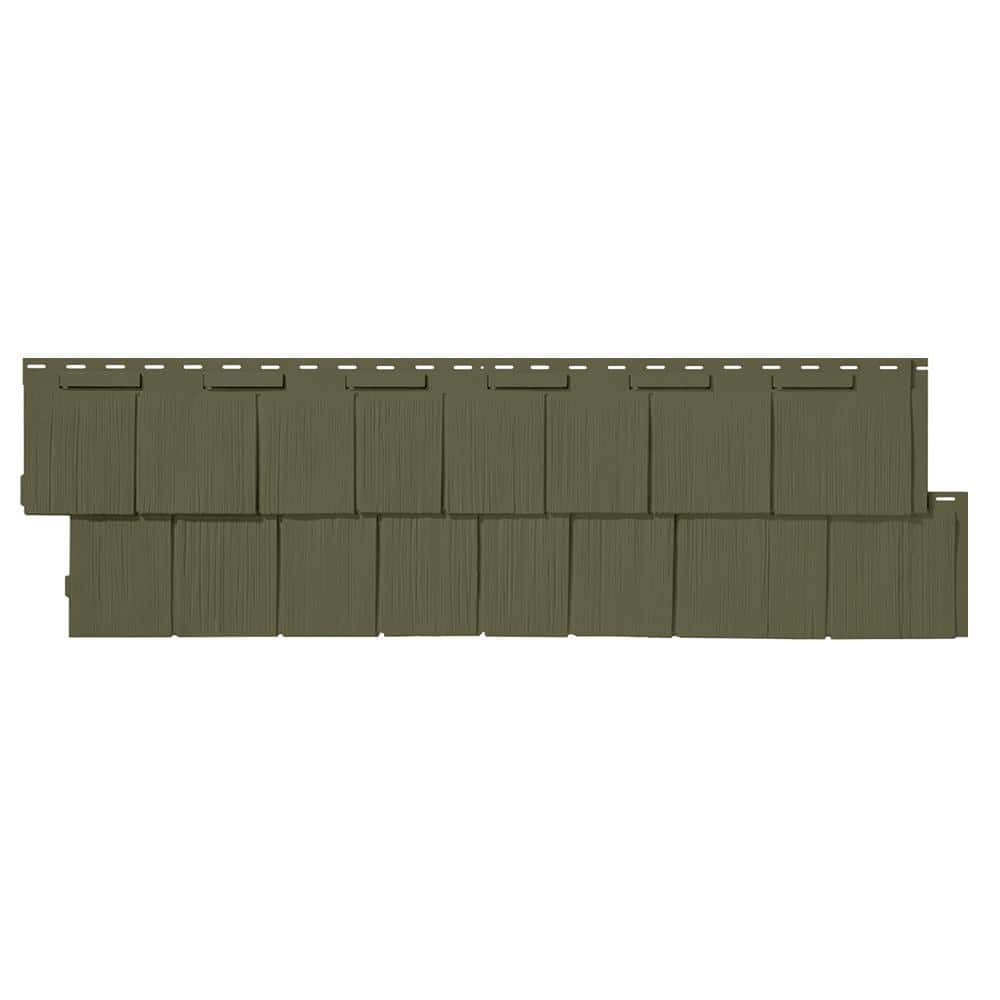NovikShake 14.5 in. x 48.75 in. RS RoughSawn Shake Polymer Siding in Brunswick Green (12 Panels Per Box, 48.8 sq. ft.) (1)