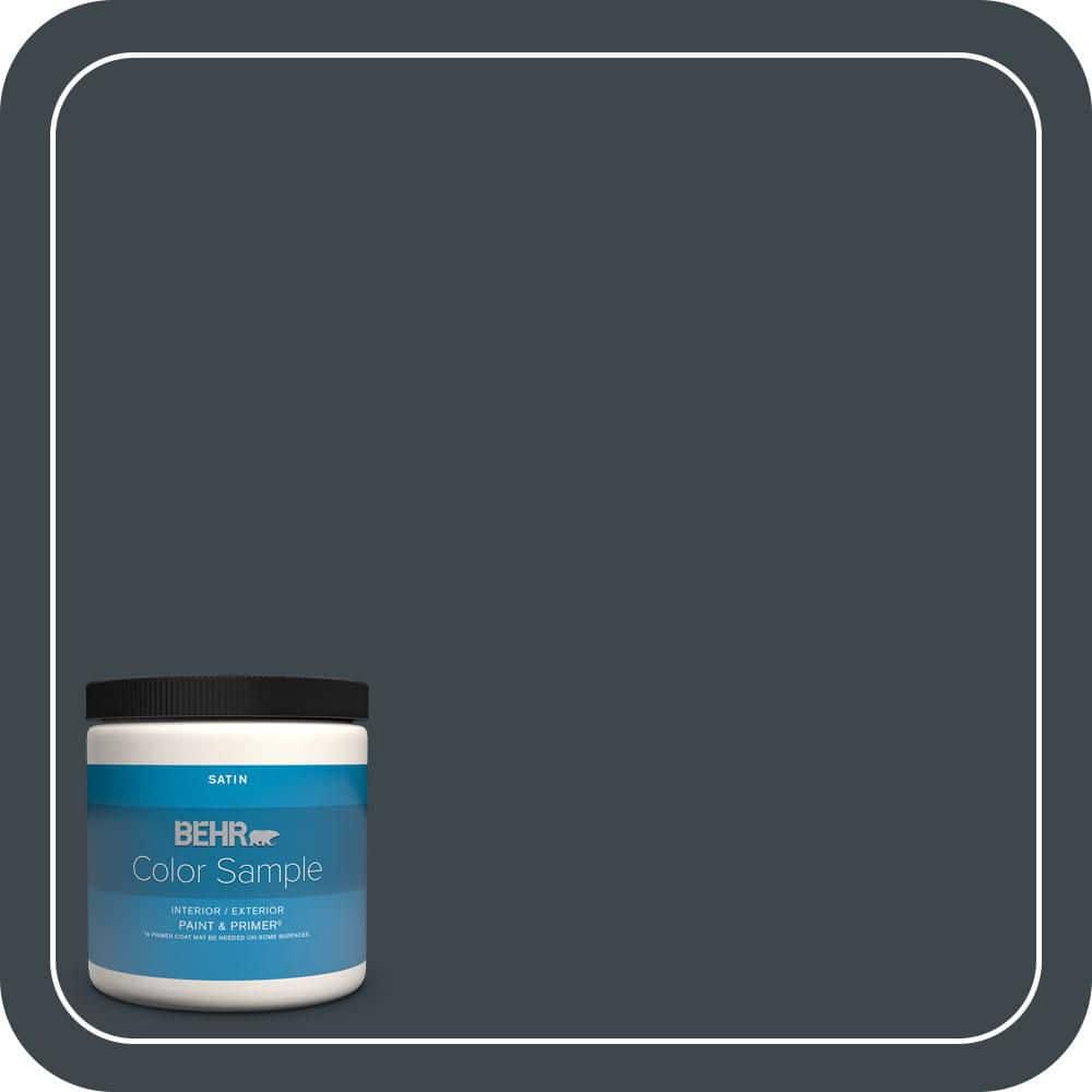 BEHR PREMIUM PLUS 8 oz. #PPU25-23 Winter Way Satin Enamel Interior/Exterior Paint & Primer Color Sample (1)