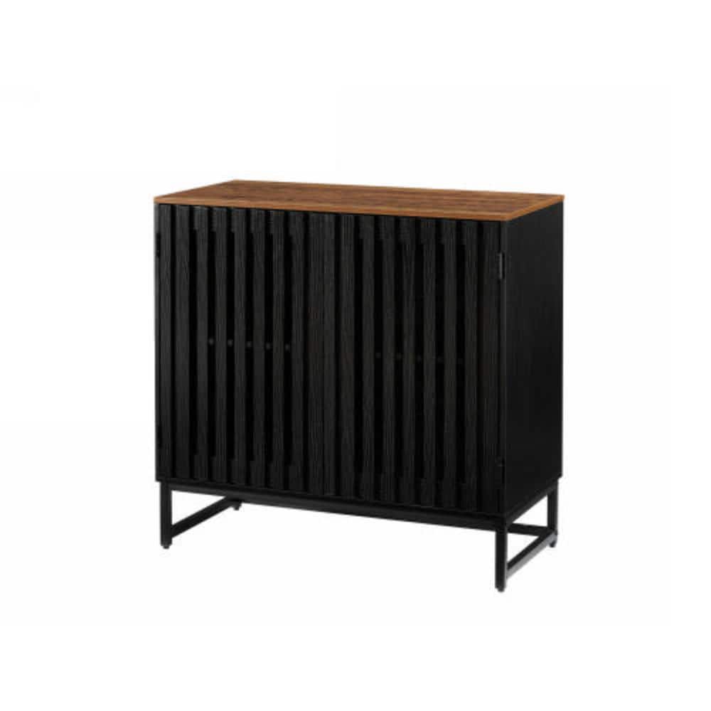 Unbranded 31.5 in. W x 15.8 in. D x 30.7 in. H Bathroom Black Linen Cabinet