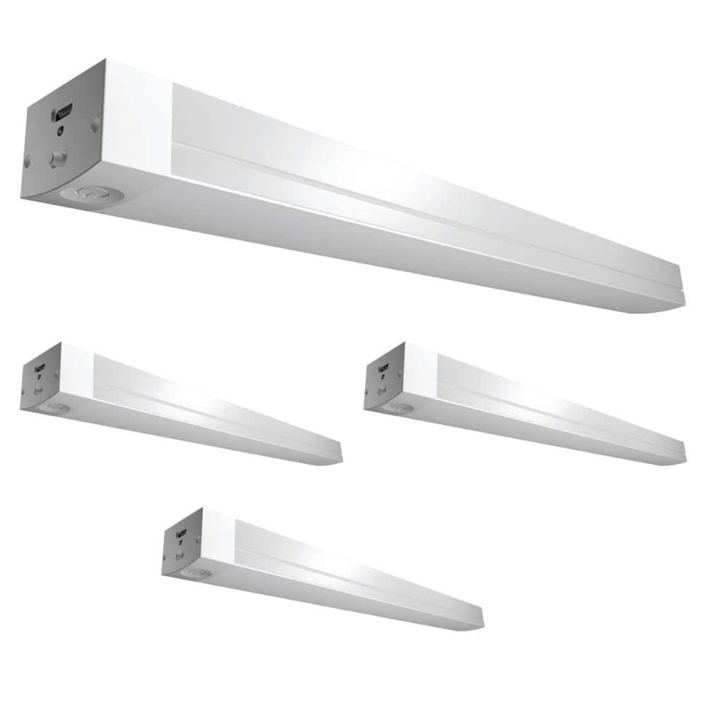 Feit Electric 16.5 in. Battery Operated LED White Rechargeable 4000K Cool White Under Cabinet Light (4-Pack)
