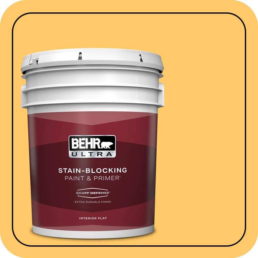 BEHR ULTRA 5 gal. #P270-5 Fuzzy Duckling Extra Durable Flat Interior Paint & Primer