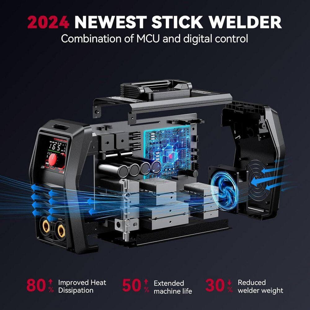ARCCAPTAIN 165 Amp 120/240 Volts Electric (AC) Stick Welder app Control 165 Amp Arc/lift Tig Welding Machine (2)