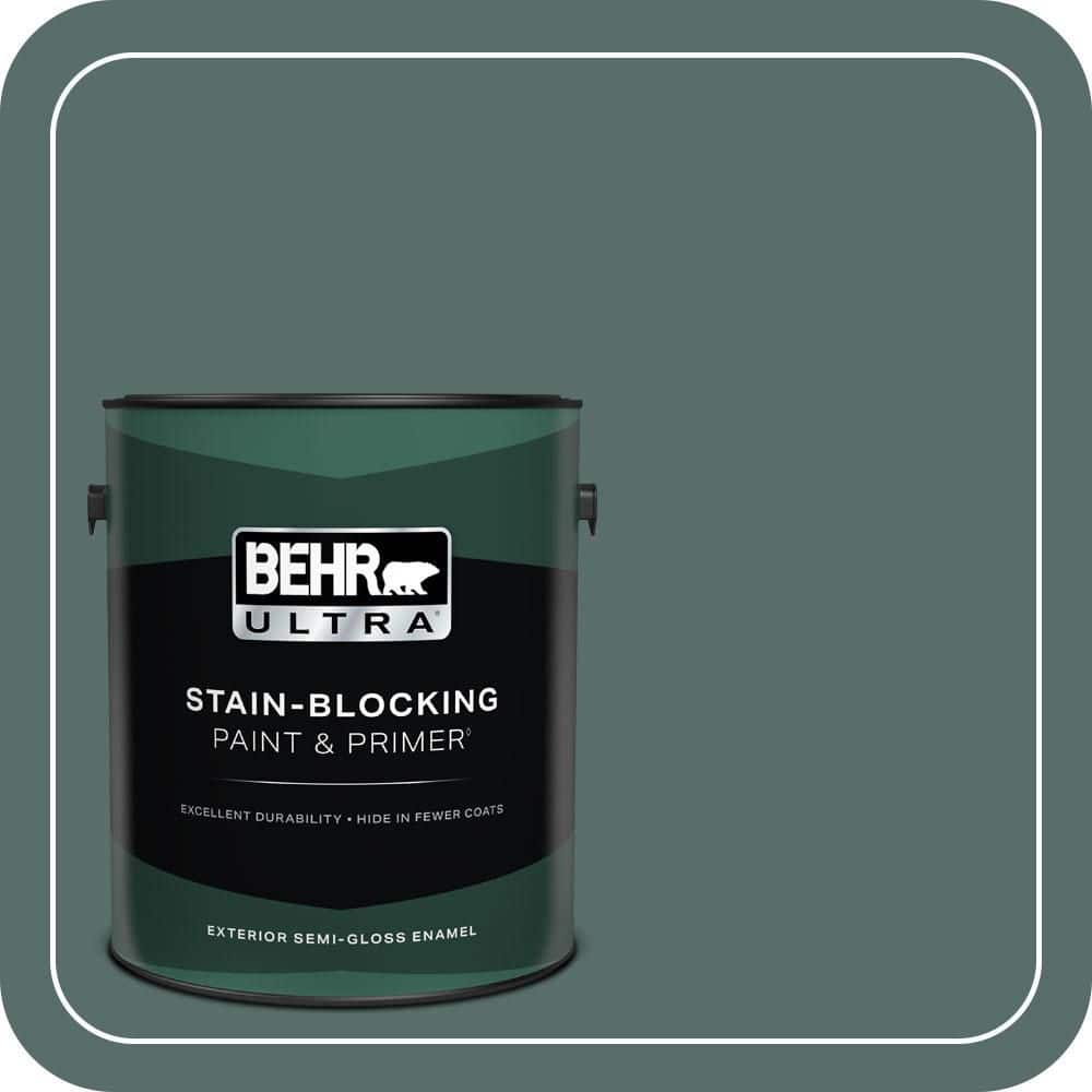 BEHR ULTRA 1 gal. #N430-6 Meteorological Semi-Gloss Enamel Exterior Paint & Primer