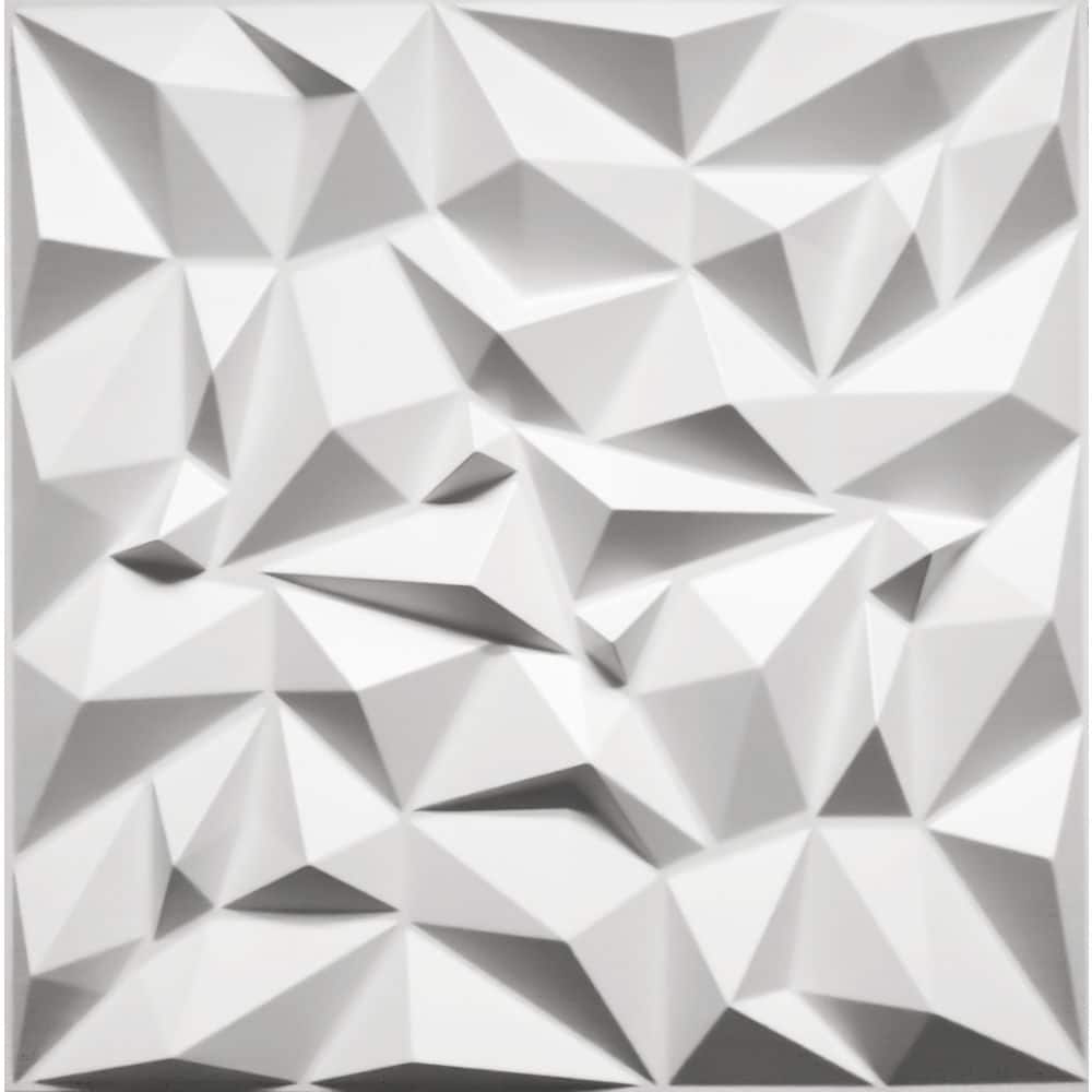 Dundee Deco Falkirk Ross 2/25 in. 19.7 in. 19.7 in. PVC Diamond 3D Decorative Wall Panel