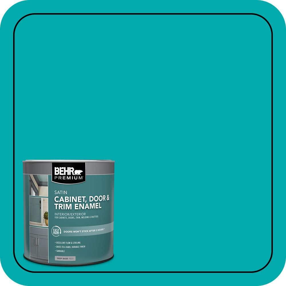 BEHR PREMIUM 1 qt. #P460-5 Fiji Satin Enamel Interior/Exterior Cabinet, Door & Trim Paint