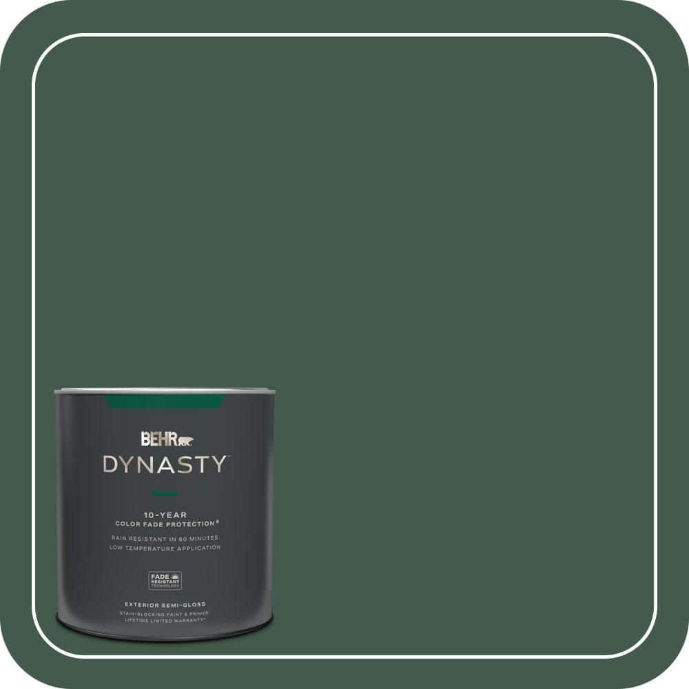 BEHR DYNASTY 1 qt. #QE-40 Alpine Semi-Gloss Exterior Stain-Blocking Paint & Primer