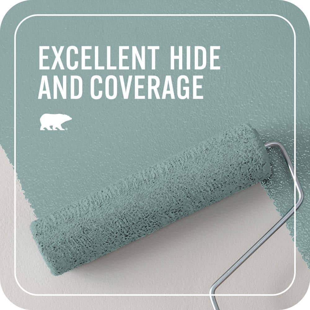BEHR PREMIUM PLUS 1 qt. Home Decorators #HDC-CL-25 Oceanus Flat EcoMix Plant-Based Interior Paint & Primer (2)