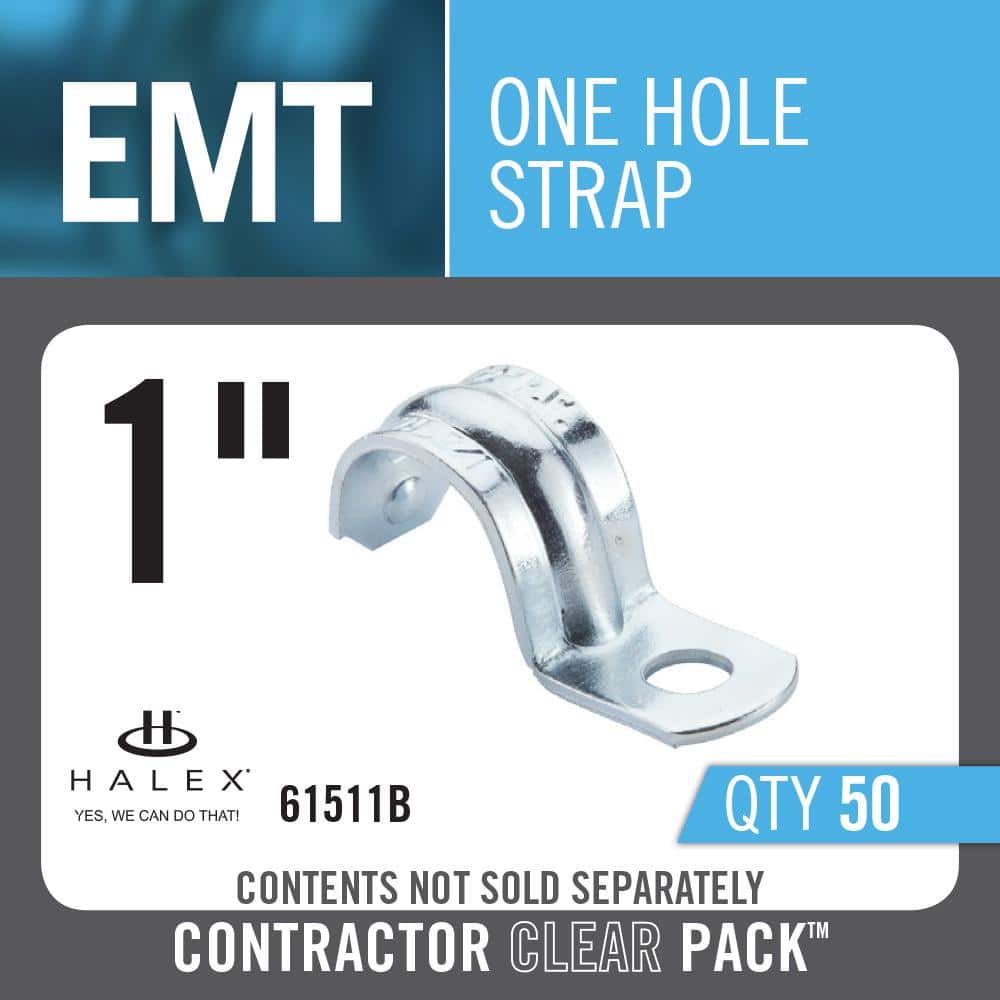 Halex 1 in. Electrical Metallic Tube 1-Hole Straps (50-Pack) (2)