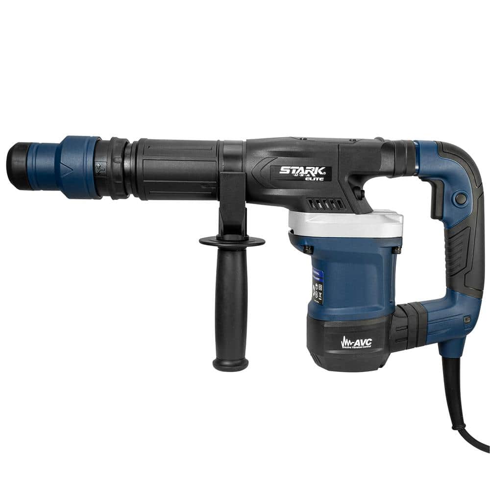 Stark 1200- Watt 22 in x 6.5 in Corded SDS-MAX Demolition Hammer Jack Hammer Kit with Chisels, Auxiliary Handle and Hard Case (3)