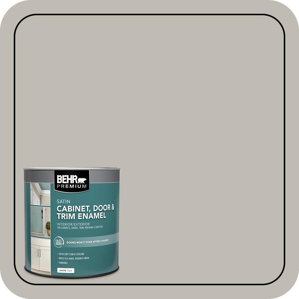 BEHR PREMIUM 1 qt. #MQ6-23 Pumice Satin Enamel Interior/Exterior Cabinet, Door & Trim Paint