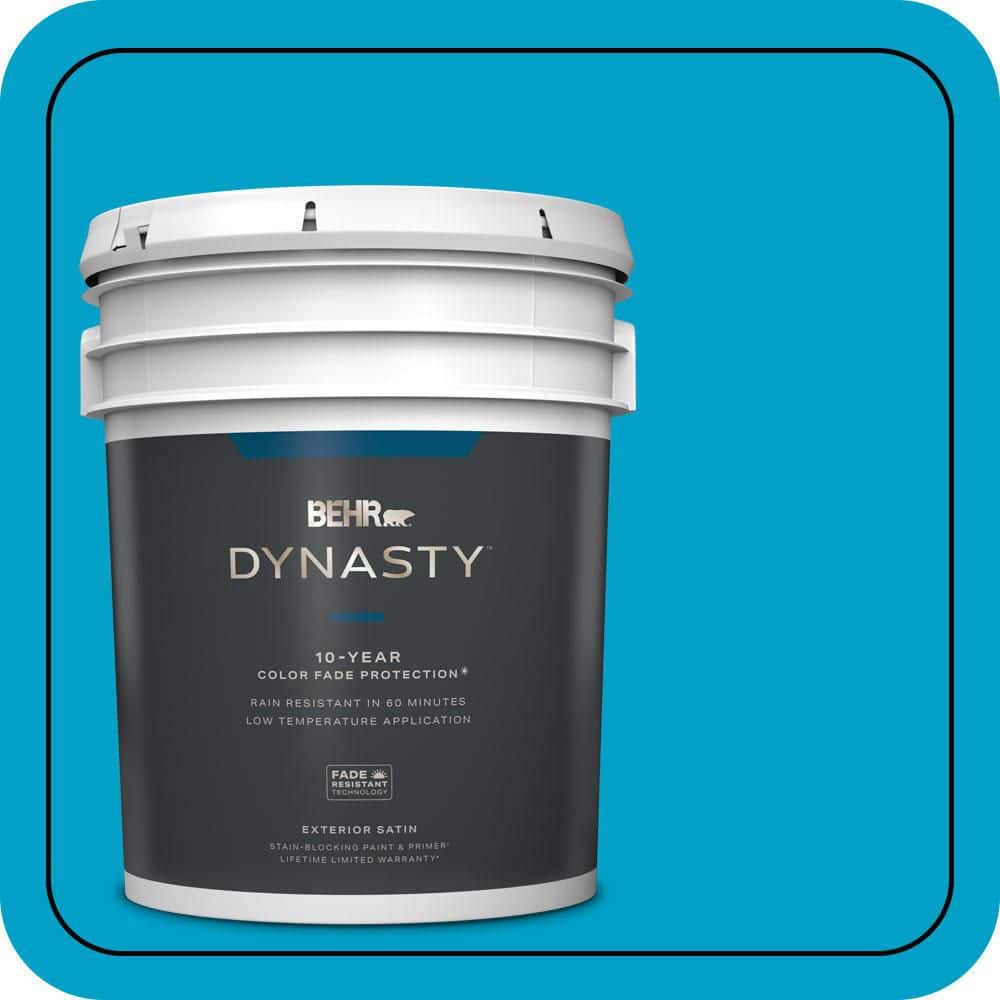 BEHR DYNASTY 5 gal. #P490-5 Yucatan Satin Enamel Exterior Stain-Blocking Paint & Primer