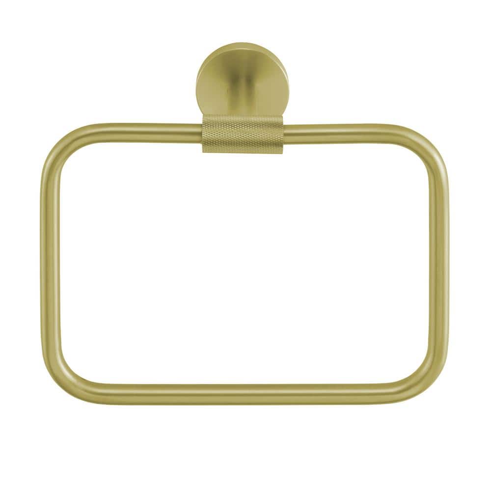 Swiss Madison Avallon Wall Mounted Towel Ring in Brushed Gold (1)