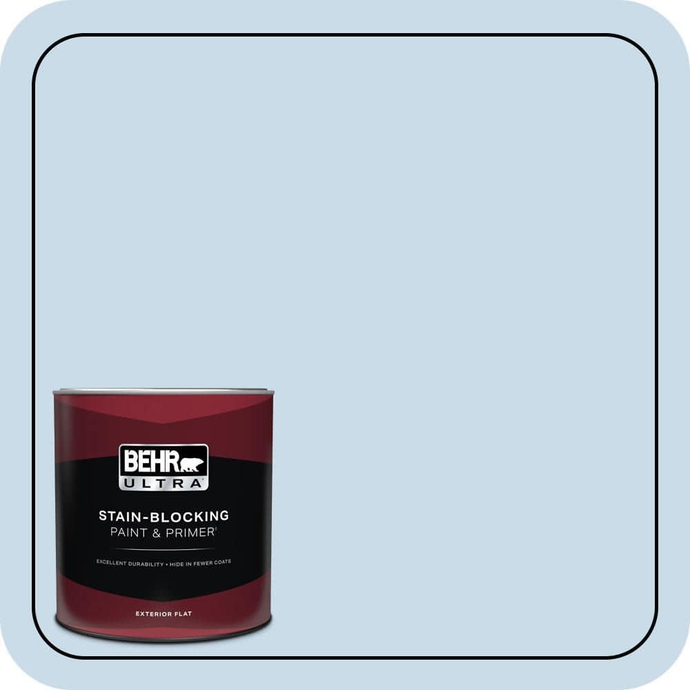 BEHR ULTRA 1 qt. #M510-1 Blue Me Away Flat Exterior Paint & Primer