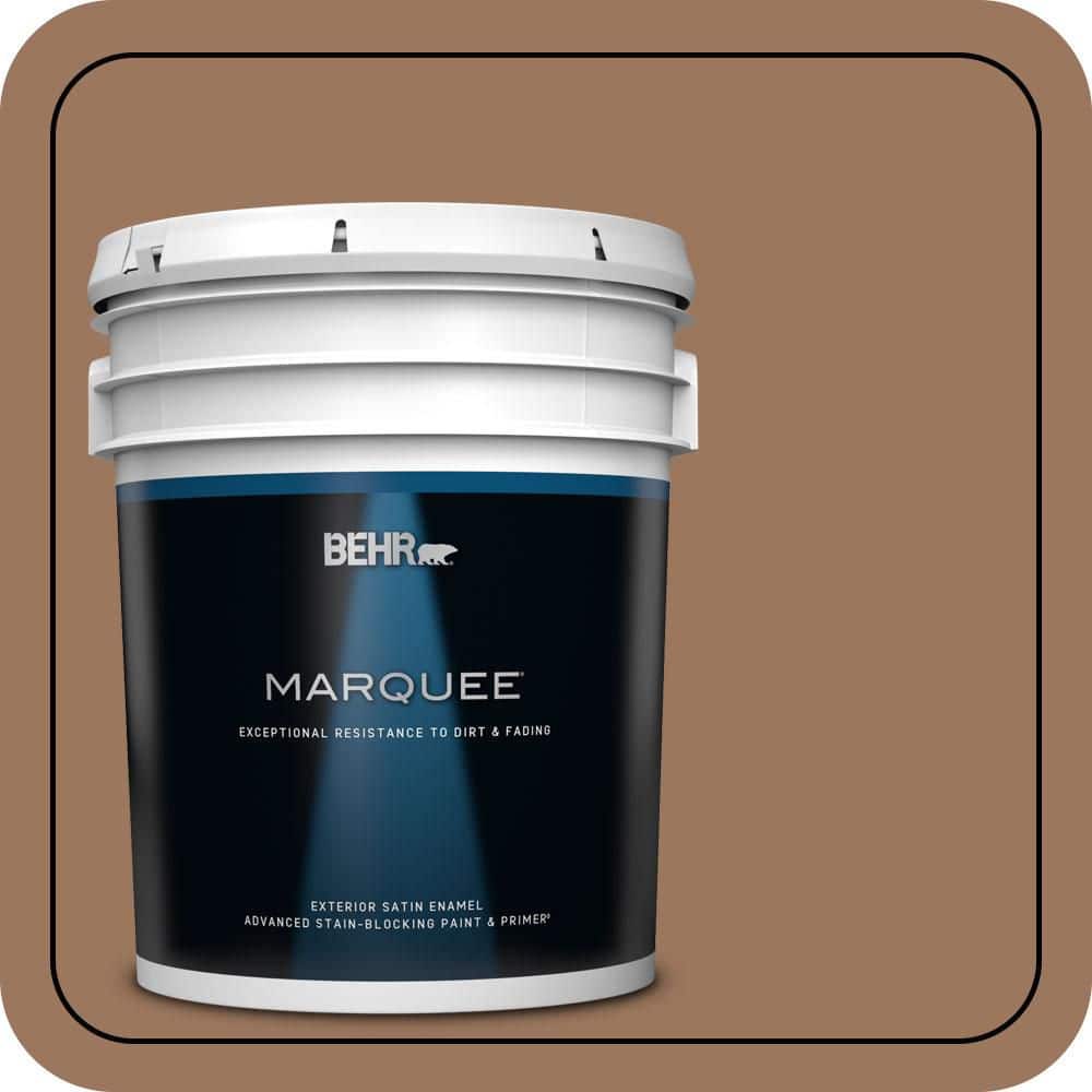 BEHR MARQUEE 5 gal. #S220-6 Baked Sienna Satin Enamel Exterior Paint & Primer