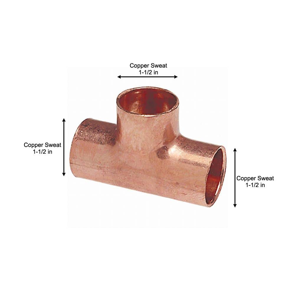 Everbilt 1-1/2 in. Copper Pressure All Cup Tee Fitting (3)