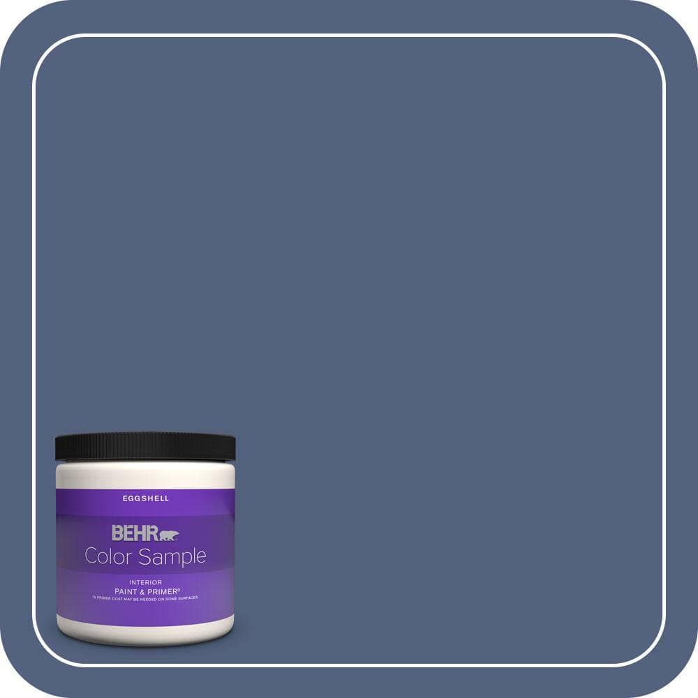 BEHR PREMIUM PLUS 8 oz. #MQ5-15 Award Night Eggshell Enamel Interior Paint & Primer Color Sample (1)
