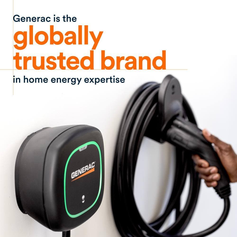 Generac EV Charger Level 2 Plus 48A Quick Charge, Ultra Compact w/25 ft. Cable ENERGY STAR/UL Certified,NEMA4,ABS Indoor/Outdoor (3)