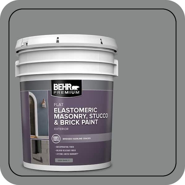 BEHR PREMIUM 5 gal. #N460-5 Slate Rock Elastomeric Masonry, Stucco and Brick Exterior Paint (2)