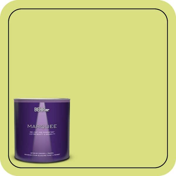 BEHR PREMIUM PLUS 1 gal. #410B-4 Carolina Parakeet Semi-Gloss Enamel Low Odor Interior Paint & Primer (4)