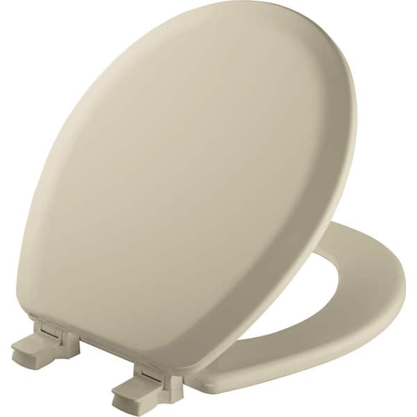 BEMIS Richfield Round Enameled Wood Never Loosens and Removes for Easy Cleaning Toilet Seat in Bone